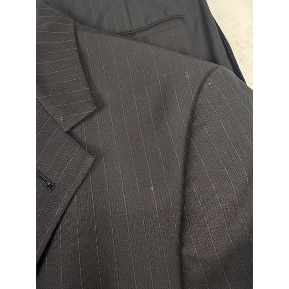 Hart Schaffner & Marx Men's 2 Piece Suit Black Pinstripe Pants Matching Jacket - Picture 7 of 14